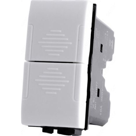 Doppio pulsante compatibile con living light international air tasto interruttore saliscendi 1p 10a 220v bianco (1/3)