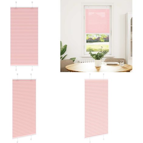 vidaXL Store plissé rose 65x150 cm largeur du tissu 64,4 cm polyester (1/5)