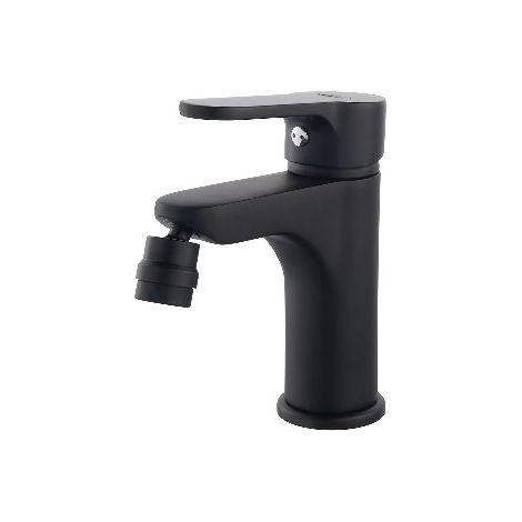 MISCELATORE MONOCOMANDO BIDET SERIE PACO Nero opaco - Senza piletta (1/5)