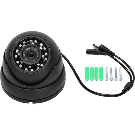 Caméra Dôme IR 1080P AHD Extérieure Système PAL 24 LEDs Étanche pour Voiture Bus Cabines Noir (1/5)