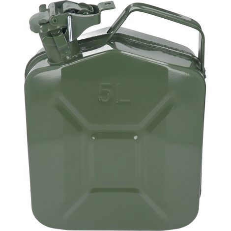 Bidon d'essence de 5 litres (1,3 gallon) en acier inoxydable épais avec poignée de transport (1/5)