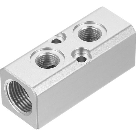 Collecteur d'Air - 1 Pièce - Aluminium - 4 Ports Sortie 1/4" - Pour Compresseur et Pompe - 7,6 x 3 cm (1/5)