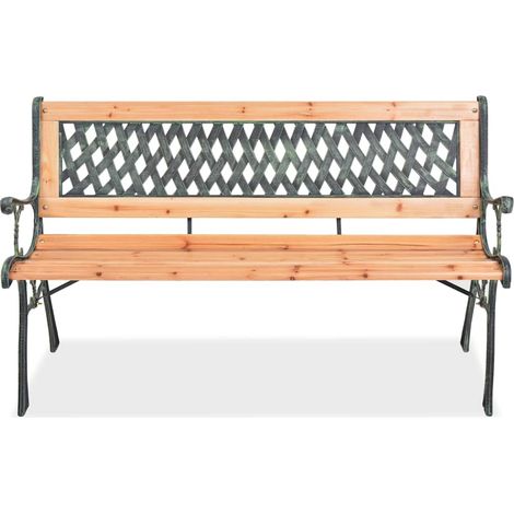 vidaXL Banco de jardín de madera 122 cm (1/2)