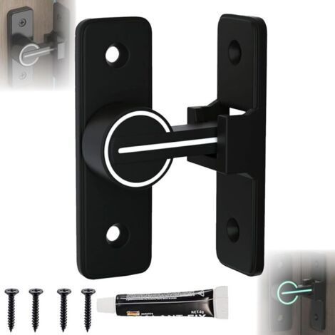 Illuminated Sliding Interior Door Lock, 90° Tilting Door Hook Latch, No Drilling, Interior Door Lock, for Door, Window (1/5)