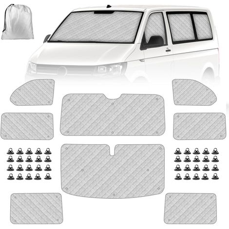 Sonnenschutz Set für VW T5 T6 Kurzachser, 8-teilig, Verdunkelung, mit Tasche (1/5)