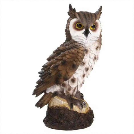 Statue de hibou en résine, sculpture d'oiseau pour jardin, figurine décorative pour l'intérieur/l'extérieur (pelouse, cour, porche, bureau) (1/5)