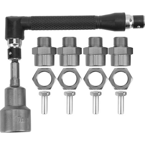 SJLERST Jeu de clés à cliquet，Adaptateur de Conversion de moyeu hexagonal de roue de 12mm à 17mm, jeu de clés à douille pour voitures RC 1/10 1/8 en titane (1/5)