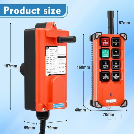 Telecomando wireless 220V per gru con verricello - ALTRO (1/3)
