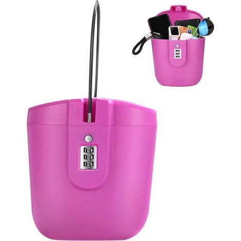 Tragbarer Tresor mit abnehmbarem 45 cm Kabel – Abmessungen: 16 x 7 x 20 cm (1/5)