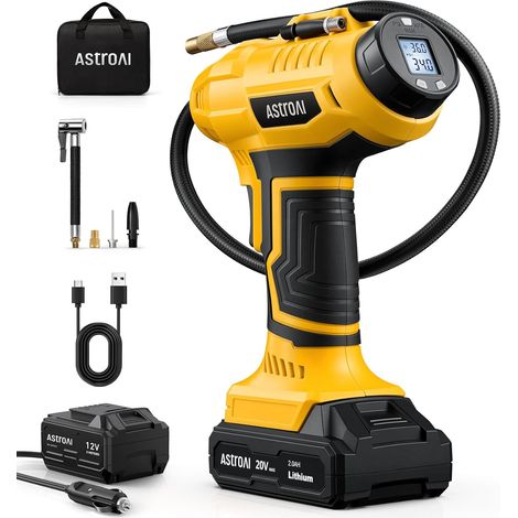 Compresseur d'air 2 en 1 à cylindre métallique 20V batterie (1/5)