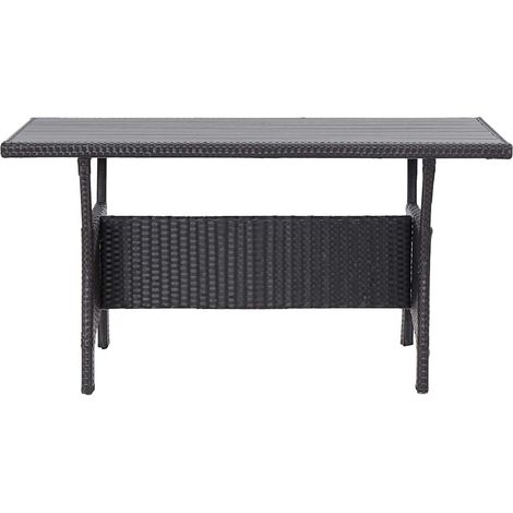 Maison Exclusive - Tavolo da Giardino Nero 120x70x66 cm in Polyrattan (1/5)