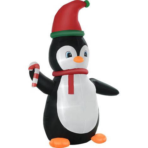 Décoration de Noël gonflable, pingouin de Noël gonflable de 2,5 m avec 3 lumières LED, 162 x 100 x 250 cm, multicolore (1/5)