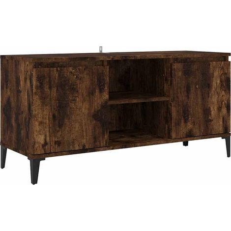 TV-Schrank mit Metallbeinen Räuchereiche 103,5x35x50 cm vidaXL (1/5)