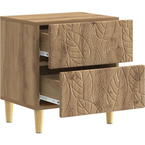 vidaXL Bedside Table Artisan Oak 43 x 34.5 x 48 cm Engineered Wood (1/4)