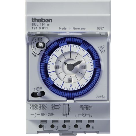 horloge hebdomadaire 1 contact no-nf theben sul 191 w