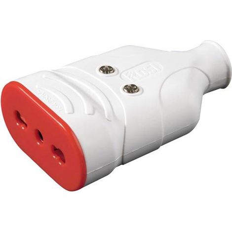 1PZ PRESA ALTA RESISTENZA 'ELA PLUG' 2P+T 10/16A - colore bianco (1/5)