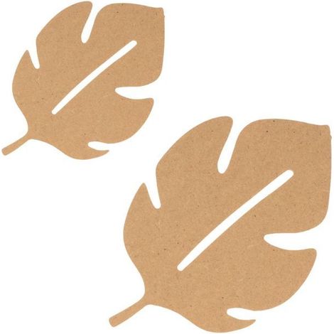 2 feuilles de palmier en bois 15/25 cm