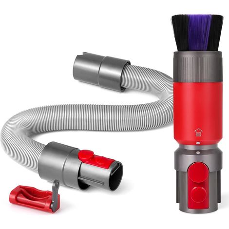 Staubbürste + flexibler Verlängerungsschlauch + Riegel, kompatibel mit Dyson V7 V8 V10 V11 V15 Staubsauger, kratzfeste Staubborsten, Staubbürste, kabellose Staubsauger-Ersatzteile (1/5)