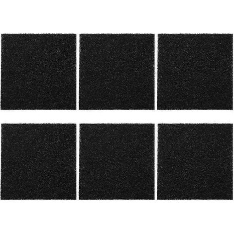 Set mit 6 Kohlefiltern für Haushaltsmülleimer, Geruchsneutralisierer und Geruchsbeseitiger (schwarz) – 12,00 x 11,00 x 1,00 cm – Schwarz (1/4)