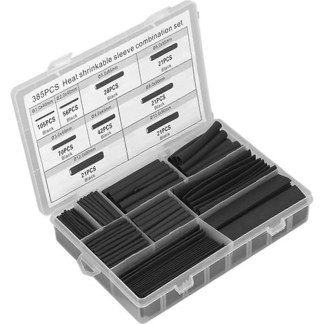 Kit de 385 gaines thermorétractables pour isolation électrique et protection ignifuge des câbles. (1/2)