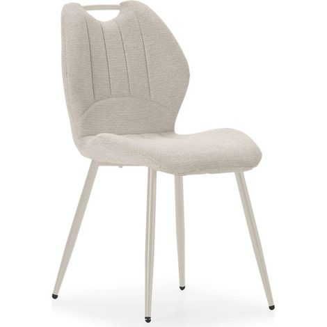 Pack de 4 sillas md-Omar tapizado textil beige, 86cm(alto) 48cm(ancho) 58cm(largo) (1/5)