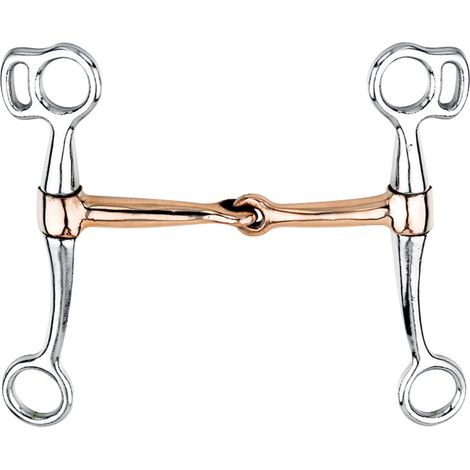 Filetto western in ferro nichelato con imboccatura in rame 13 mm