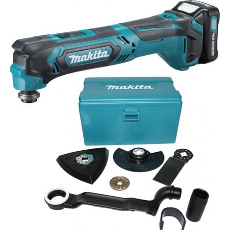 Makita – Outil multifonction 12V TM30DSAJX1 – Vitesse oscillation 6000-20000 tr/min – 2 batteries 2Ah – Pour travaux de coupe et polissage