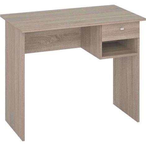 Escritorio Marte en acabado roble con un cajón. 74 cm(alto)90 cm(ancho)50 cm(fondo) (1/3)