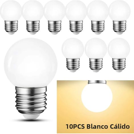 Ampoules LED E27 3W (blanc chaud), lot de 10, haute luminosité, 220 V (1/3)