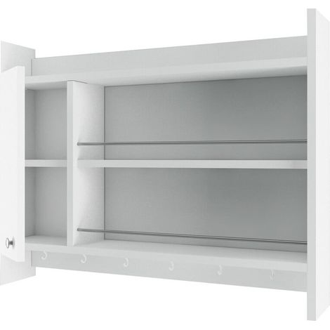 Estante de cocina de pared suspendido blanco L85 cm - KNERR (1/5)