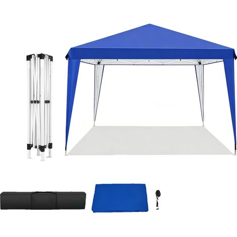 Gazebo, Auvent Imperméable, Protection UV, Bleu, 33M-a (1/2)