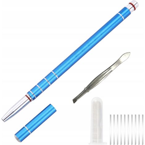 Matita per capelli Razor per definire i contorni di capelli e barba, colore blu (1/5)