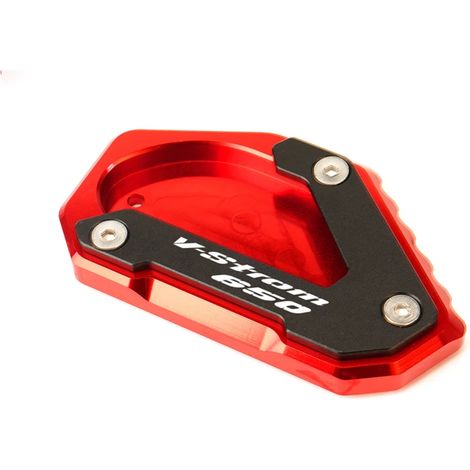 (rouge-Vstrom) Compatible avec SUZUKI V-STROM 650/XT VSTROM 650 DL650 2004-2022 2021 - Béquille latérale CNC - Extension de béquille - Plaque de support maxpower (1/4)
