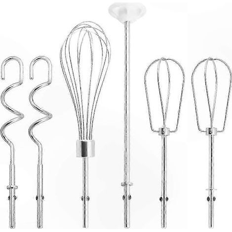 Accessoires pour batteurs à main KitchenAid : fouet en acier inoxydable, fouet ballon, bâtonnet mélangeur et crochets pétrisseurs pour batteurs KitchenAid (1/5)