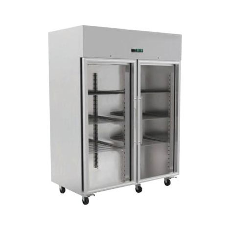 Armoire Réfrigérée Positive 2 Portes Vitrées GN 2/1 1400 L