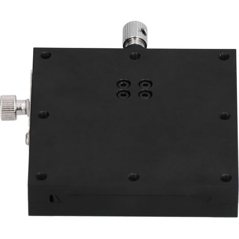 Plateforme de translation manuelle 2 axes X, glissière à queue d'aronde, 80x80mm, modèle HTG-A80, déplacement précis pour table de positionnement. (1/5)