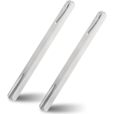 Lot de 2 tiges de poignée de porte - Tige carrée de 8 mm x 110 mm - Tige carrée de rechange en acier galvanisé - Tige carrée - Broche de fixation - Poignée de porte en acier massif