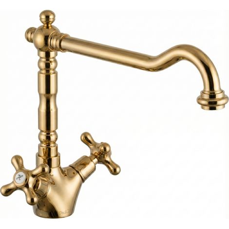 PaulGurkes Spültischarmatur Küchenarmatur retro Gold (1/2)