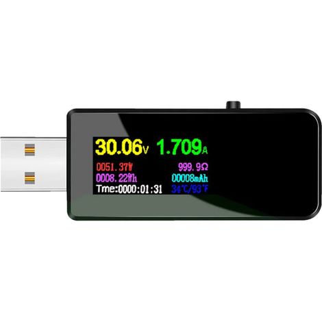 Beyamis Testeur USB 13 en 1 – LCD couleur, courant/tension, wattmètre, voltmètre, portable (1/5)