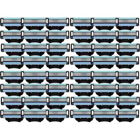Recharges de Lames de Rasoir 48 Pièces Compatibles Mach 3 Manuelles (1/4)