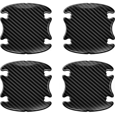 Autocollant de porte/de portière/de pare-chocs, lot de 4 protection de bord de porte en fibre de carbone