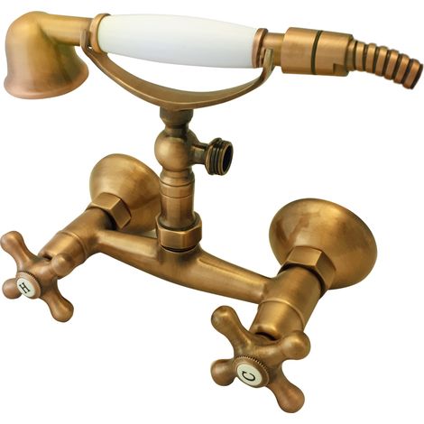 galindo 1929 6223340 grifo ducha bimando envejecido bronce con accesorios de ducha (1/2)
