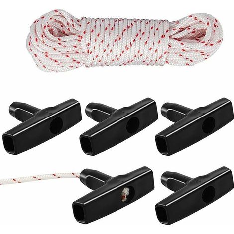 Corde de démarrage/Cordon de Traction (3,5 mm 10 m) avec poignée de démarrage, Tondeuse à Gazon, Tondeuse à Gazon, tronçonneuse, débroussailleuse, Moteur Universel (1/5)