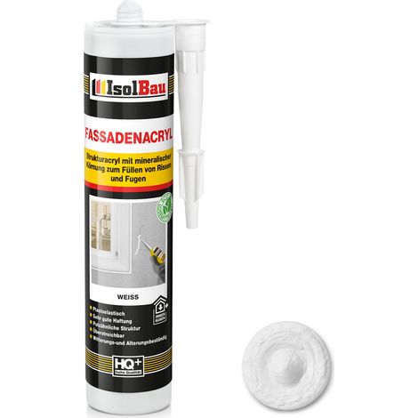 IsolBau Peinture acrylique blanche pour façade Fassadenacryl 1 x 300 ml