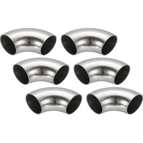 6pcs Coude En Acier Tuyau Coudé en Acier Inoxydable à 90° 38mm OD (1/5)