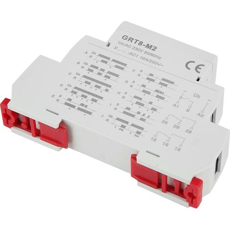 Relais temporisé multifonctionnel miniature sur rail GRT8-M2, 220 V CA (1/4)
