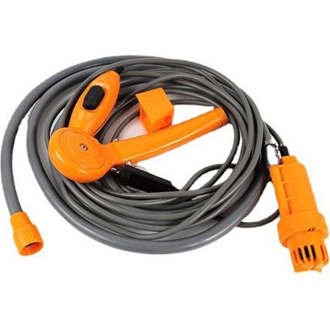 Kit de seau pliant de douche extérieure Portable, douche de Camping 12V, douche extérieure alimentée par allume-cigare (1/4)