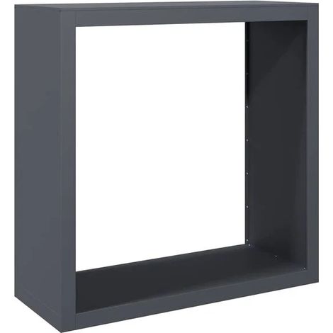 Râtelier à bois de chauffage sans fumée couleur charbon, 100x40x100 cm, acier. (1/5)