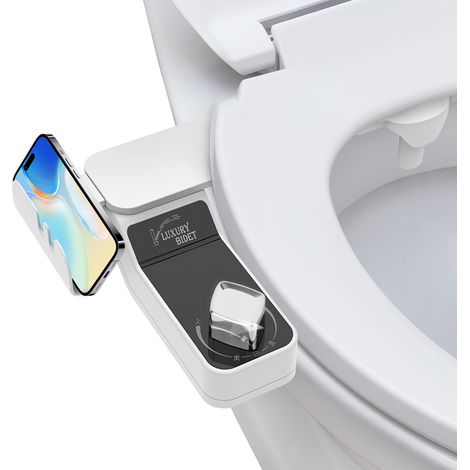 Bidet Einsatz für Toilette Nicht Elektrisch Bidet Aufsatz für Toilette mit Einziehbare Selbstreinigende Doppeldüsen Dusch WC-Aufsatz,Einstellbarer Wasserdruck Bidets Toilette für Frau und Mann (1/5)