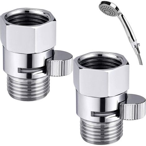 2 Pièces Stop Douche, 1/2 Pouce Valve De Pommeau De Douche, Inverseur Douche, Stop Douche Pour Économiseur D'Eau, Vanne D'angle, Pour Pommeaux De Douche, Douchettes, Bras De Douche (1/5)